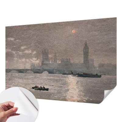 Papel mural con patrón decorativo con diseño 'Panorama nocturno'