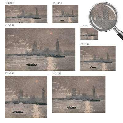 Papel mural con patrón decorativo Panorama nocturno