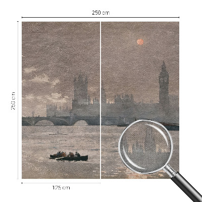 Papel mural con patrón decorativo Panorama nocturno