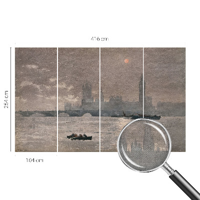 Papel mural con patrón decorativo Panorama nocturno