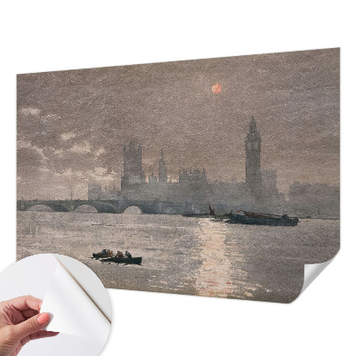 Papel mural con patrón decorativo con diseño 'Panorama nocturno'