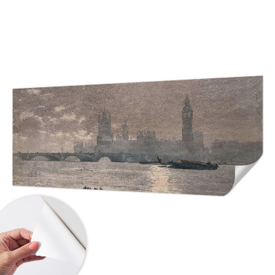 Papel mural con patrón decorativo con diseño 'Panorama nocturno'