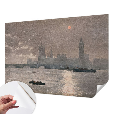 Papel mural con patrón decorativo con diseño 'Panorama nocturno'