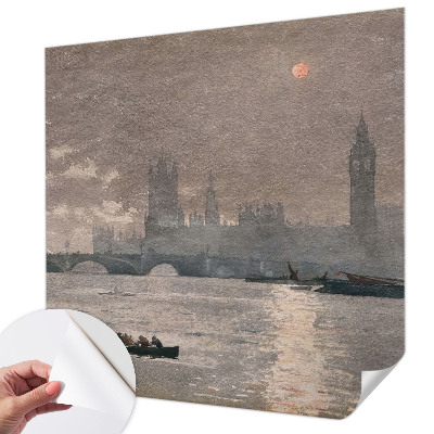 Papel mural con patrón decorativo con diseño 'Panorama nocturno'