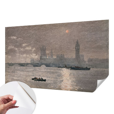Papel mural con patrón decorativo con diseño 'Panorama nocturno'