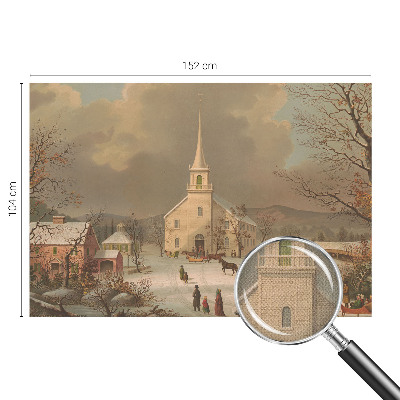 Mural de pared con estampado hermoso Paisaje invernal