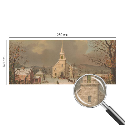 Mural de pared con estampado hermoso Paisaje invernal