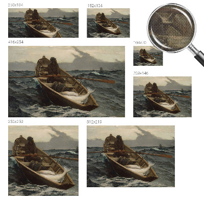 Papel mural texturado decorativo Pescador en el mar