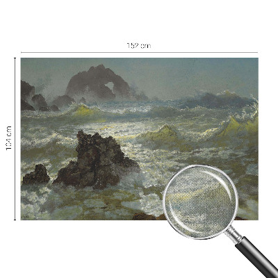 Fotomural decorativo para cabecero de cama con motivo de mar tempestuoso