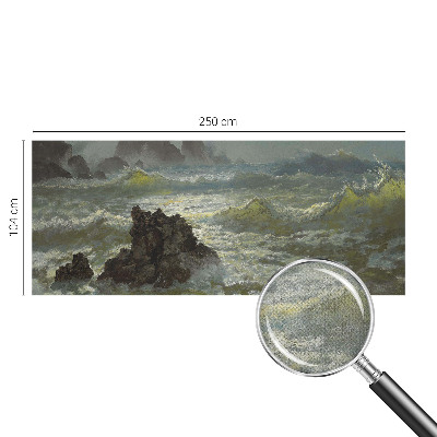 Fotomural decorativo para cabecero de cama con motivo de mar tempestuoso