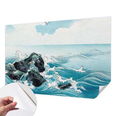 Papel mural con patrón decorativo con una escena marina