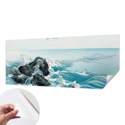 Papel mural con patrón decorativo con una escena marina
