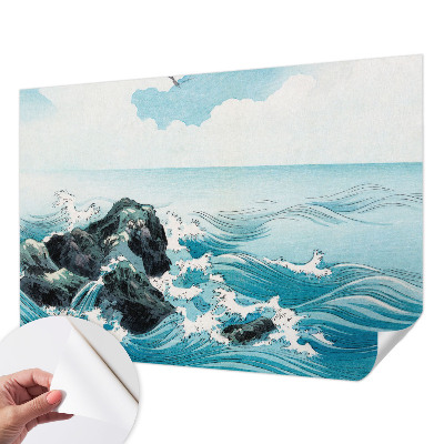 Papel mural con patrón decorativo con una escena marina