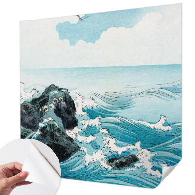 Papel mural con patrón decorativo con una escena marina