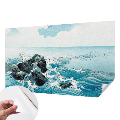 Papel mural con patrón decorativo con una escena marina