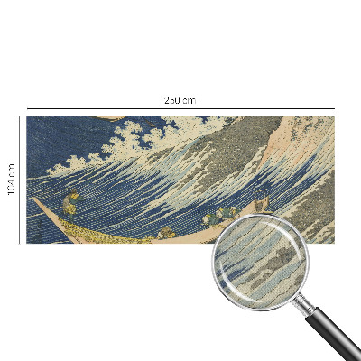 Mural de pared con estampado hermoso con diseño de olas del mar
