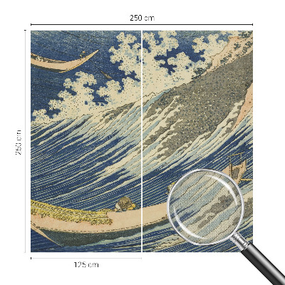 Mural de pared con estampado hermoso con diseño de olas del mar