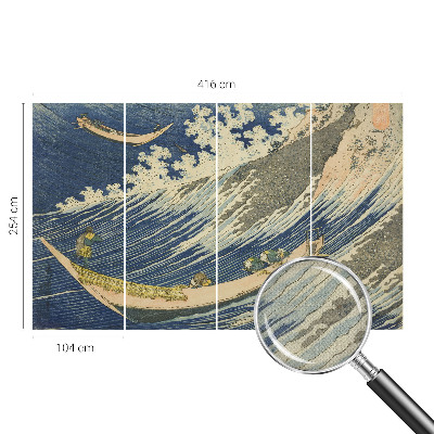 Mural de pared con estampado hermoso con diseño de olas del mar
