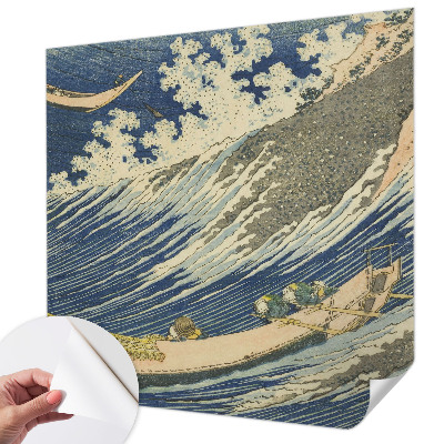 Mural de pared con estampado hermoso con diseño de olas del mar