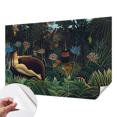 Fotomural decorativo para cabecero de cama con diseño de selva exótica