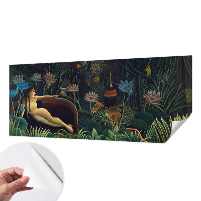 Fotomural decorativo para cabecero de cama con diseño de selva exótica