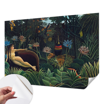 Fotomural decorativo para cabecero de cama con diseño de selva exótica