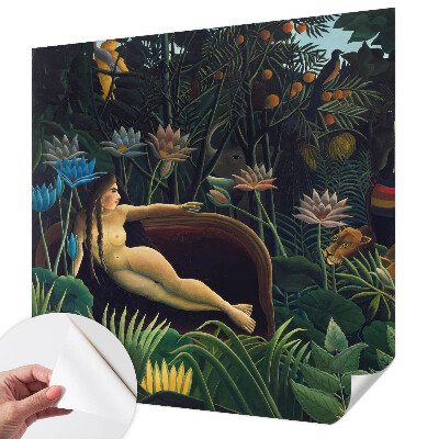 Fotomural decorativo para cabecero de cama con diseño de selva exótica