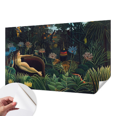Fotomural decorativo para cabecero de cama con diseño de selva exótica