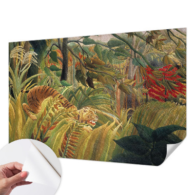 Mural de pared con estampado hermoso con un motivo de tigre exótico
