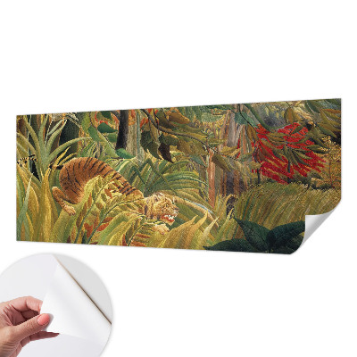 Mural de pared con estampado hermoso con un motivo de tigre exótico
