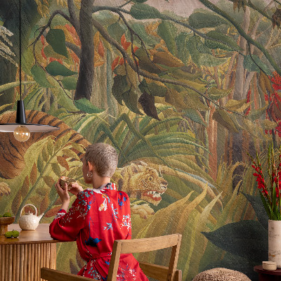 Mural de pared con estampado hermoso Tigre exótico