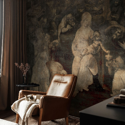 Papel mural con patrón decorativo encuentro espiritual