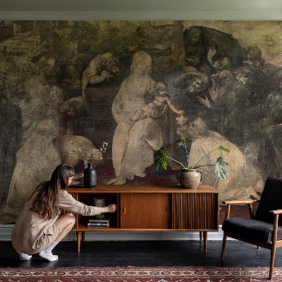 Papel mural con patrón decorativo encuentro espiritual