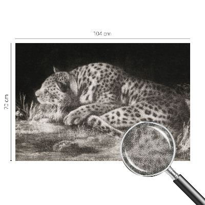 Papel mural texturado decorativo con diseño de un leopardo descansando