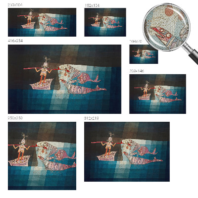 Fotomural decorativo para cabecero de cama con motivo de un pescador cazador