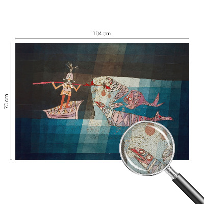 Fotomural decorativo para cabecero de cama Pescador cazador