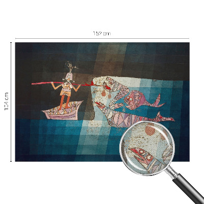 Fotomural decorativo para cabecero de cama con motivo de un pescador cazador