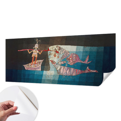 Fotomural decorativo para cabecero de cama con motivo de un pescador cazador