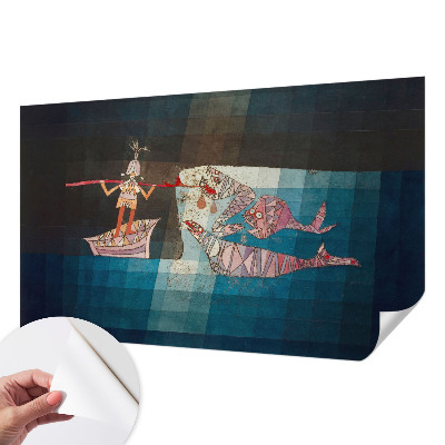 Fotomural decorativo para cabecero de cama con motivo de un pescador cazador