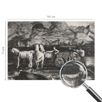 Papel mural con patrón decorativo Escena de pueblo