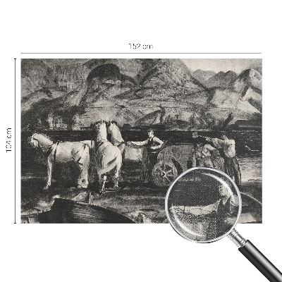 Papel mural con patrón decorativo Escena de pueblo