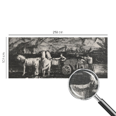 Papel mural con patrón decorativo Escena de pueblo