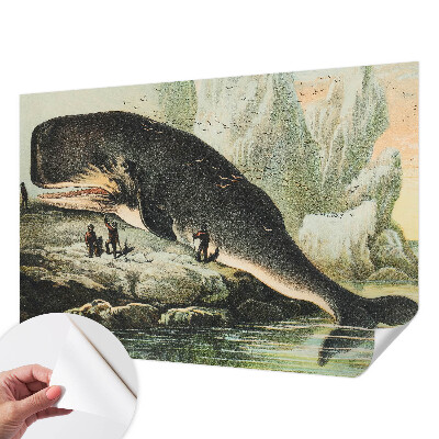 Papel mural texturado decorativo con diseño de gigantismo marino