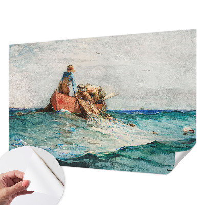 Papel mural con patrón decorativo con diseño inspirado en la expedición marítima