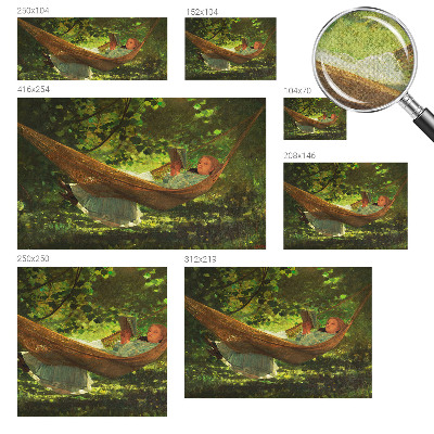 Papel mural texturado decorativo Relajándome en una hamaca