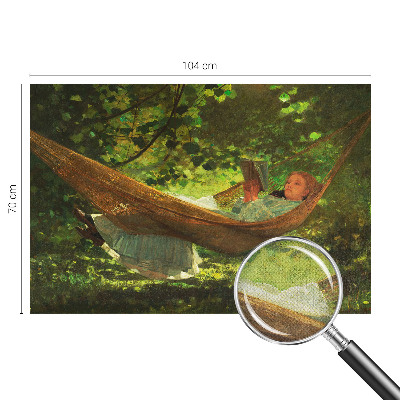 Papel mural texturado decorativo Relajándome en una hamaca