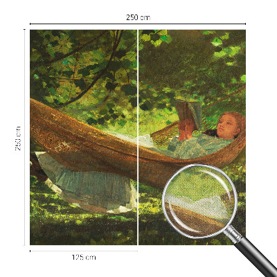 Papel mural texturado decorativo Relajándome en una hamaca