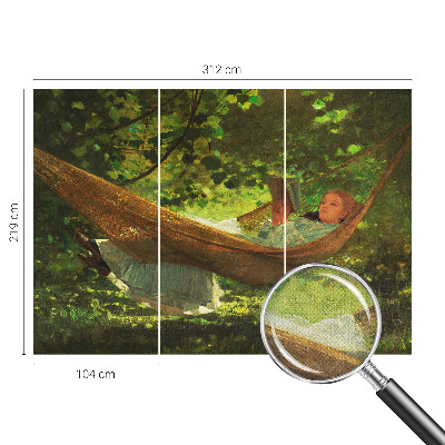 Papel mural texturado decorativo Relajándome en una hamaca