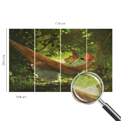 Papel mural texturado decorativo Relajándome en una hamaca