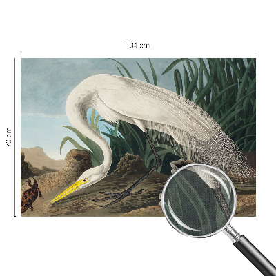 Fotomural decorativo para cabecero de cama con el motivo de una majestuosa garza
